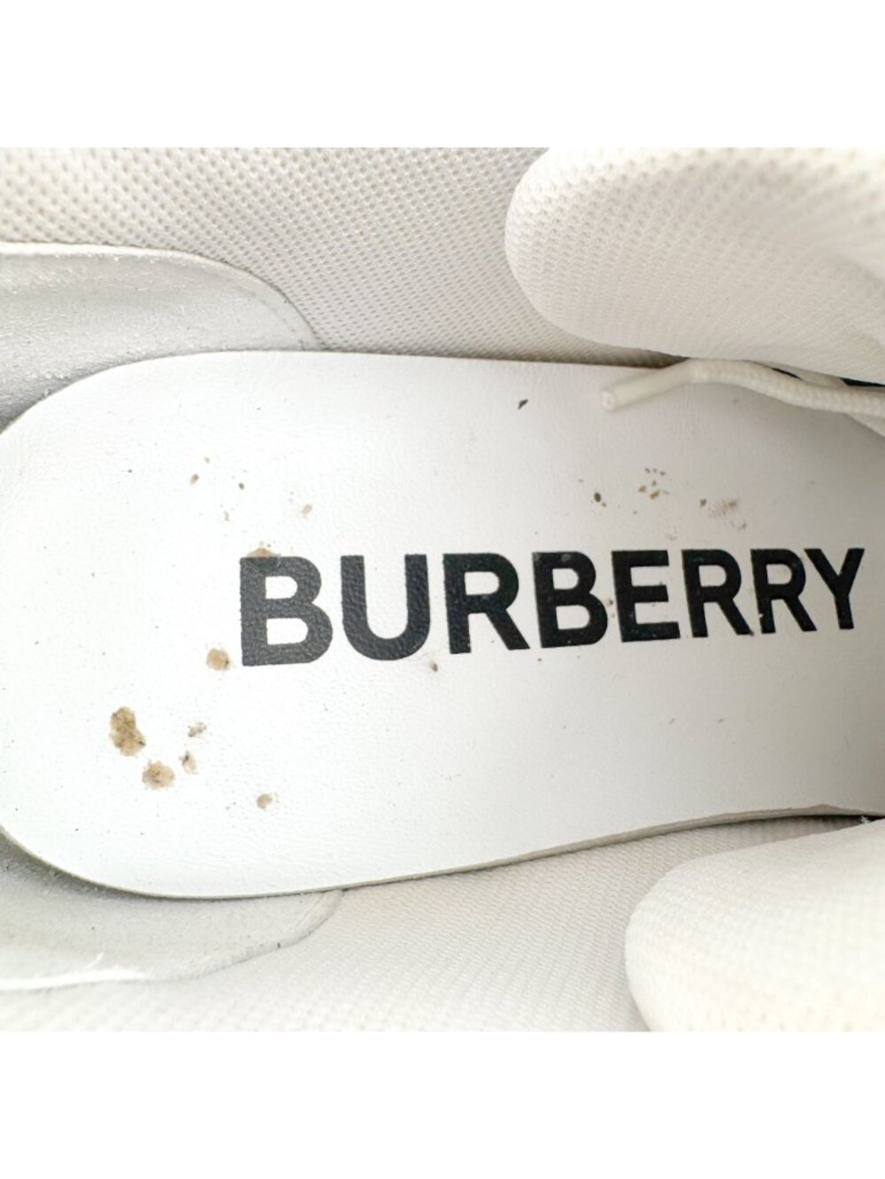 Burberry Quilted Sneakers EU 39 US 9 White Leather Low Top Runner Lace Up Shoe - Picture 13 of 13